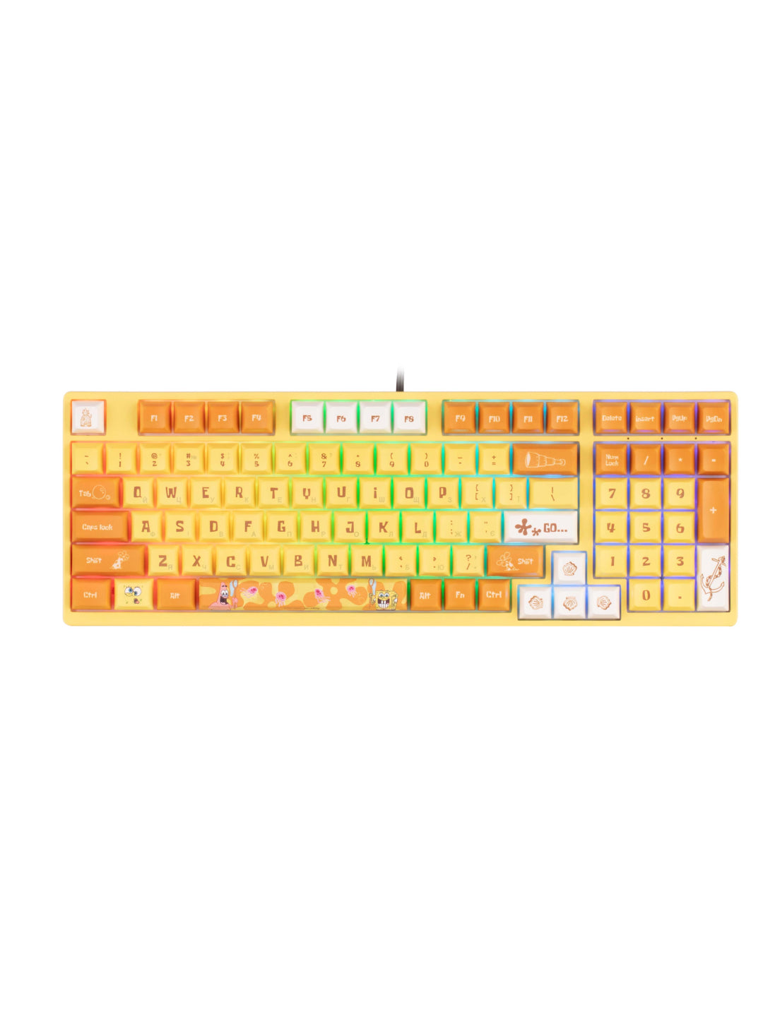 Klaviatura Akko 3098S RGB CS Starfish RGB Patrick, One piece va Sponge Bob