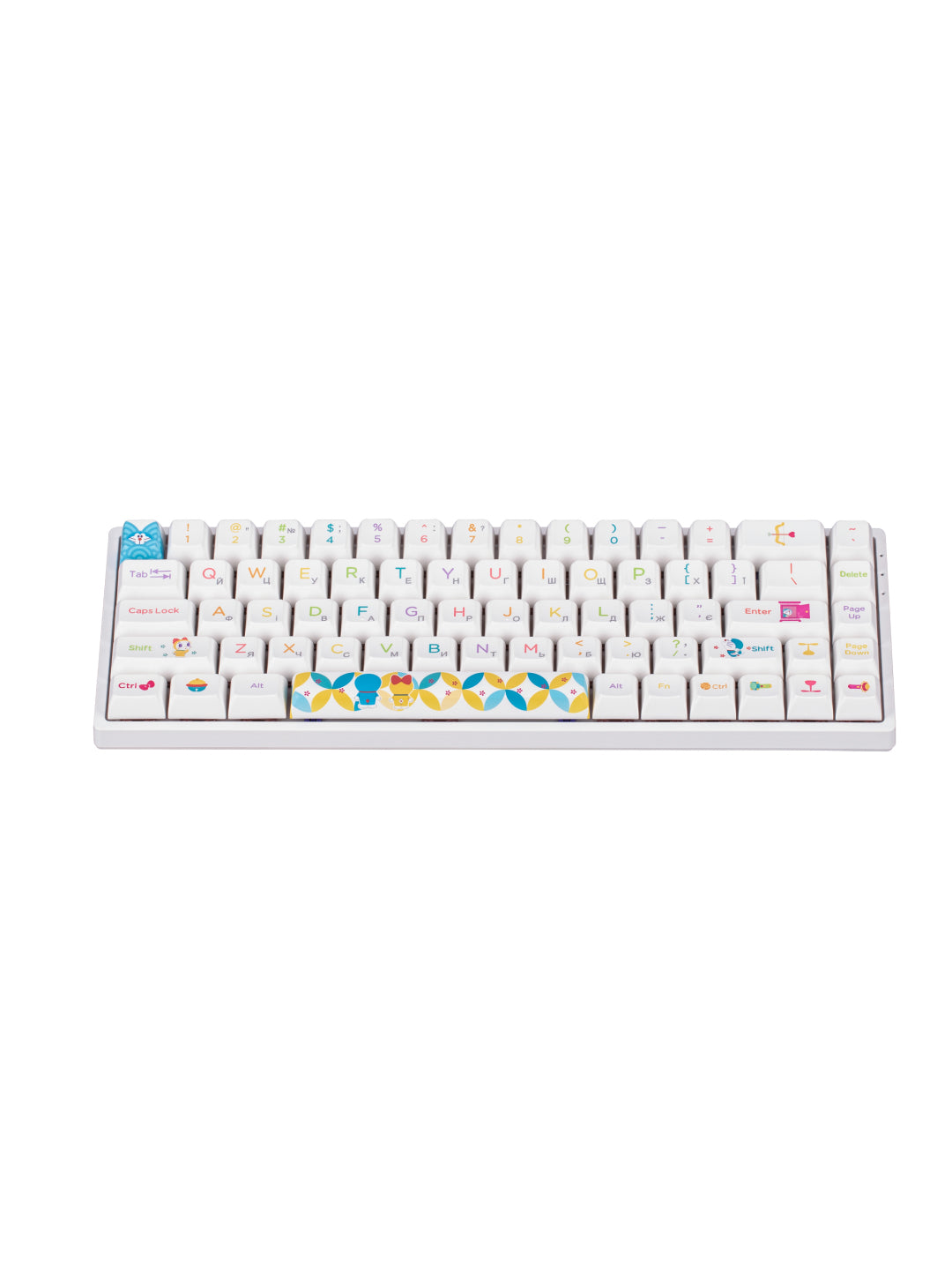Oʻyin uchun simsiz klaviatura, mexanik Akko 3068B Doraemon Rainbow CS Jelly Pink RGB