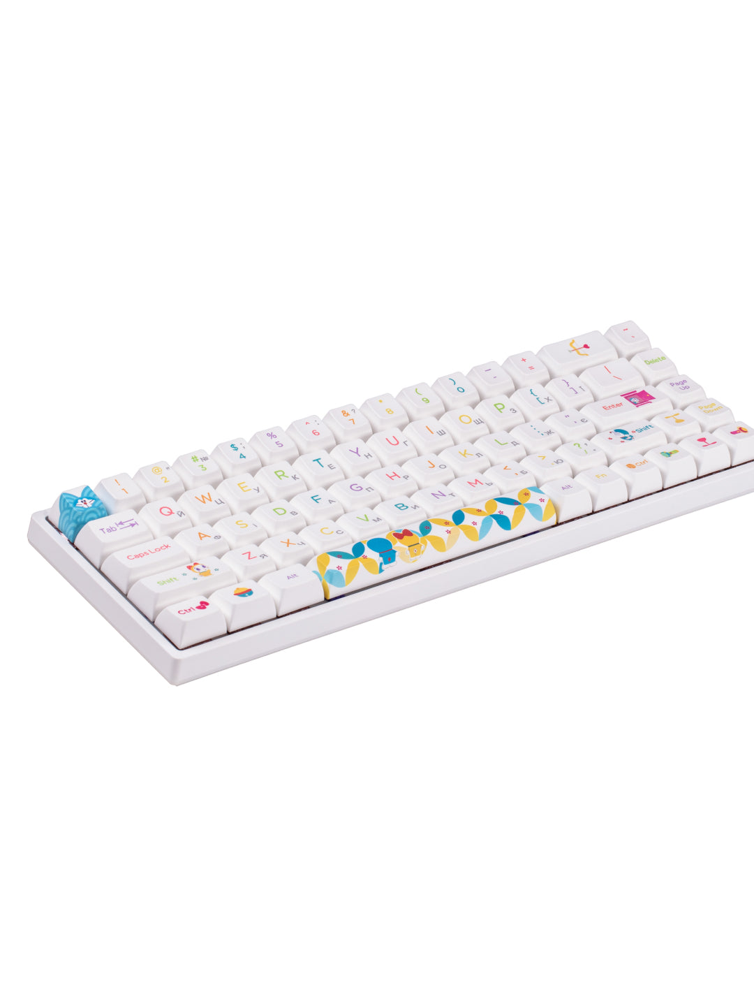 Oʻyin uchun simsiz klaviatura, mexanik Akko 3068B Doraemon Rainbow CS Jelly Pink RGB