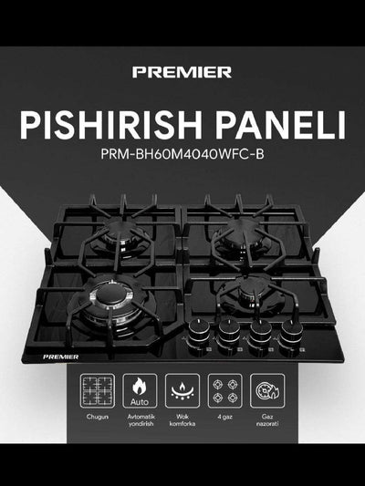 Gaz paneli PREMIER PRM-BH60M4040WFC-I 60X60