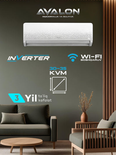 Konditsioner Avalon 12 Inverter, WIFI, Turbo sovutish