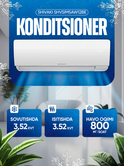 Konditsioner Shivaki SHVSIM5AW12BE Elegant Inverter