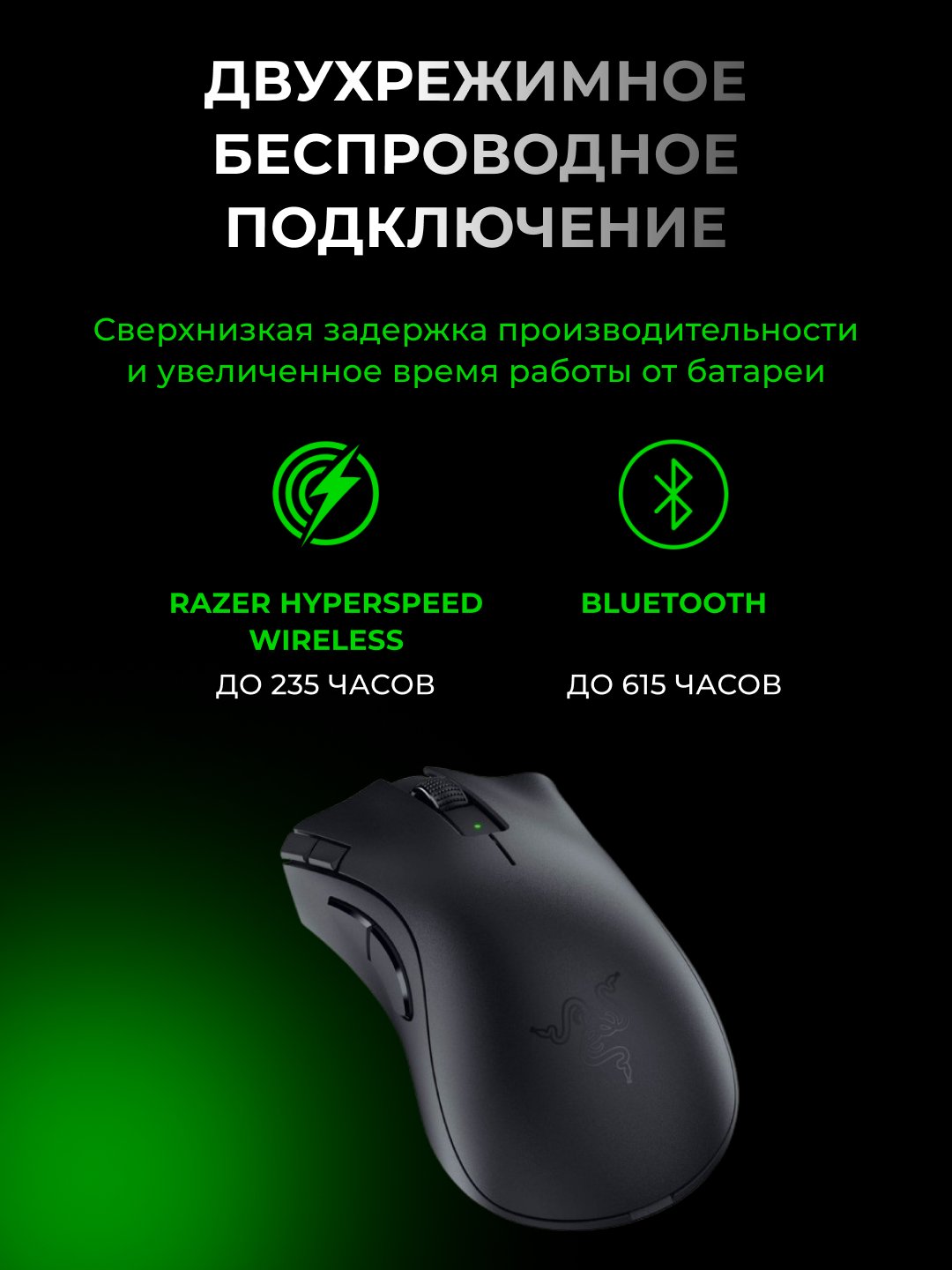 Simsiz oyin sichqonchasi Razer Mouse DeathAdder V2 X Hyperspeed,WL/BT RZ01-04130100-R3G1