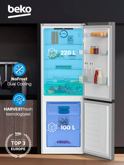 Sovutgich Beko B3RCNK362HS, 368 litr hajmi, NoFrost