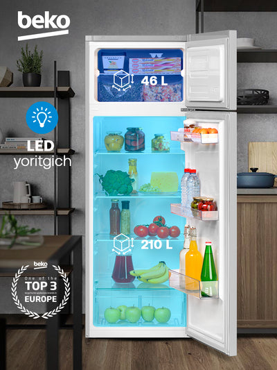 Ikki kamerali sovutgich BEKO DSMV5280MA0S, hajmi 280 l