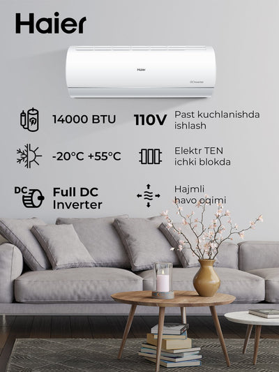 Kondisioner Haier Heat Inverter AS12IDHHRA-W1/1U12IDHFRA, Invertor, 35 kv.m, R32