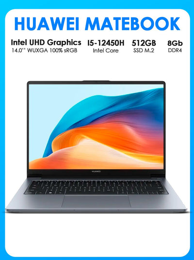 Noutbuk Huawei Matebook D14 MDF-X, I5-12450H, 8GB, 512GB, 14,0" WUXGA