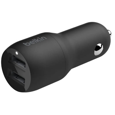 Avtomobil zaryadlash qurilmasi Belkin Car Charger 24W Dual USB-A, USB-A - Lightning, 1m, black