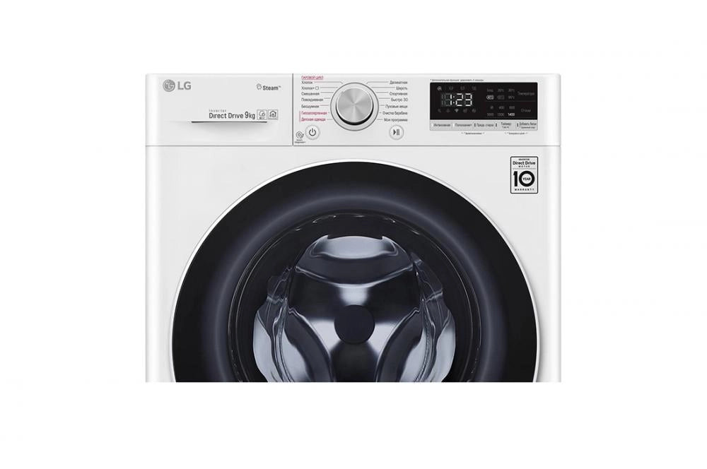 Kir yuvish mashinasi LG F4V5VS0W, AI DD texnologiyasi bilan, 9 kg
