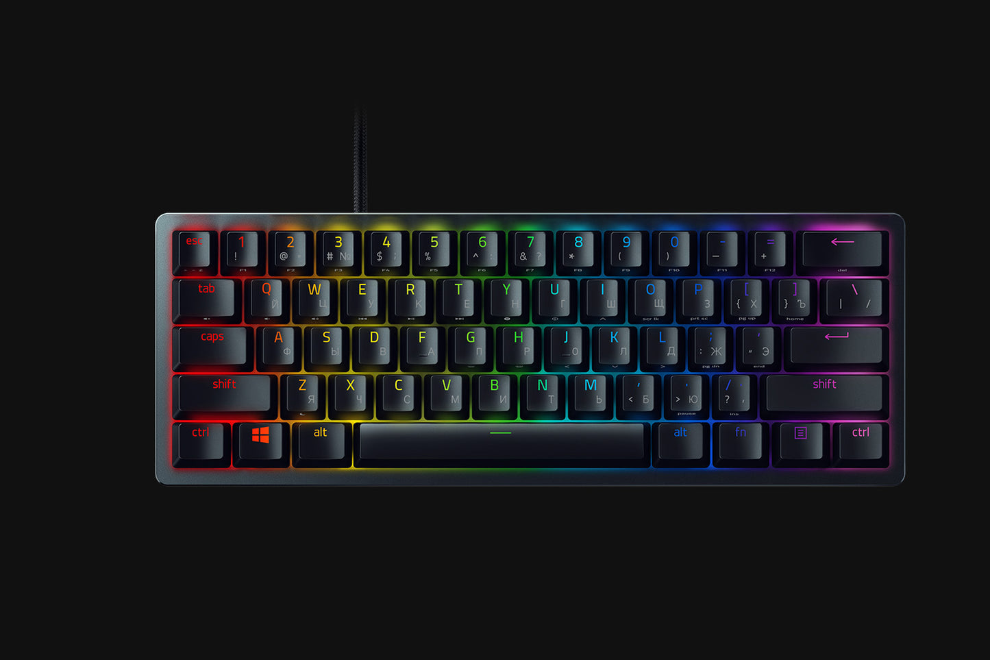 O'yin klaviaturasi Razer Huntsman Mini Red Switch USB US RGB, Black