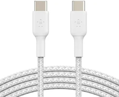 Zaryadlovchi kabel Belkin USB-C to USB-C Braided Qora va Oq