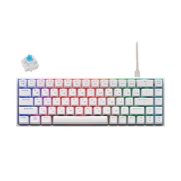 Oyin klaviaturasi 2E GAMING KG370 RGB 68 tugmali Gateron Blue Switch USB