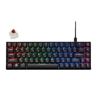 Oyin klaviaturasi 2E GAMING KG370 RGB 68 tugmali Gateron Brown Switch USB