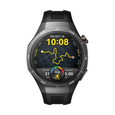 Huawei Watch Gt5 Pro 46mm Black Fluoroelastomer Strap aqlli soati