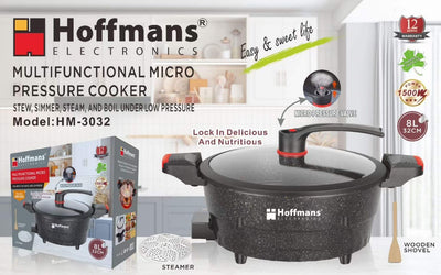 Hoffmans shisha qopqoqli ko'p maqsadli elektr ko'p pishirgich